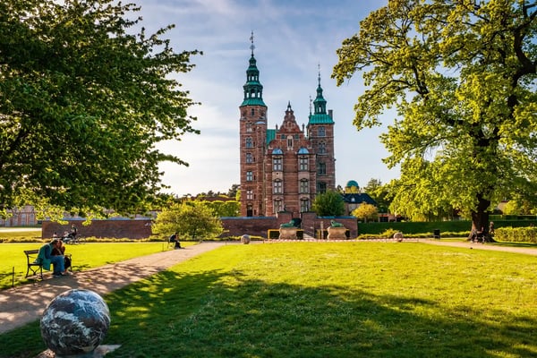 copenhagen denmark people relaxing at the king s garden next to rosenborg castle