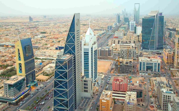 Aerial view of Riyadh downtown
