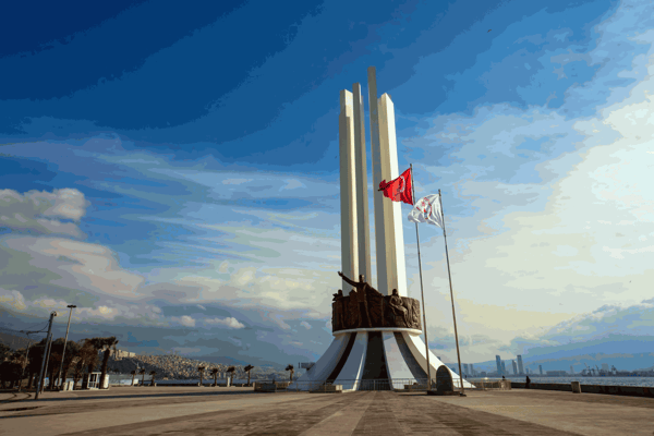 Ataturk Statue in Karsiyaka Coatline of Izmir