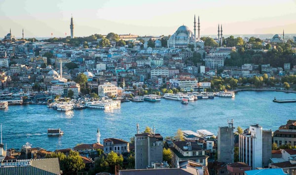 Istanbul city Turkey top view