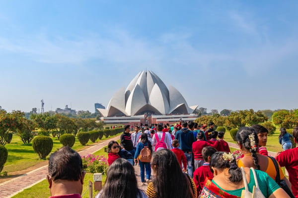 Lotus Temple located in New Delhi 