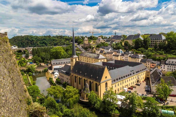 Panoramic view on Abbaye de Neumunster