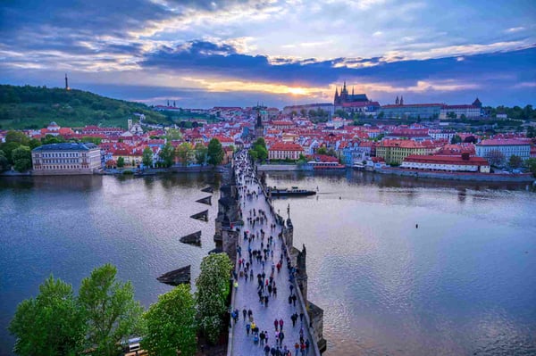 Prague Castle and the Charles Bridge