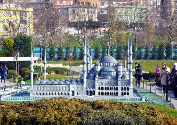  Scale model of Sultan Ahmed Mosque at Miniaturk park in istanbul 