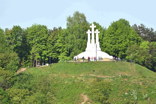 Sculpture of Three Crosses in Vilnius Lithuania