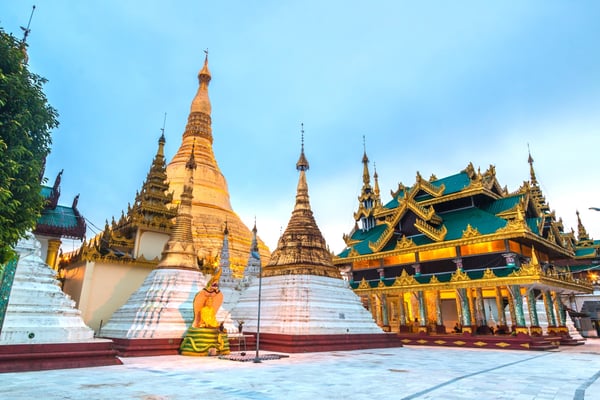  Shwedagon pagoda in Yangon Myanmar 