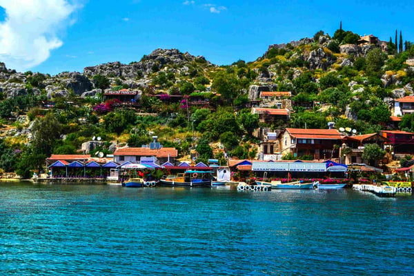 Simena island view from yacht