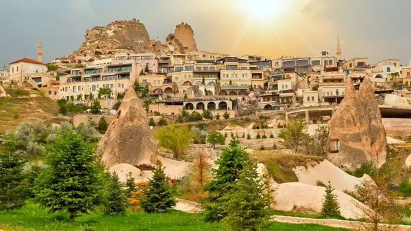 Stone houses in goreme national park