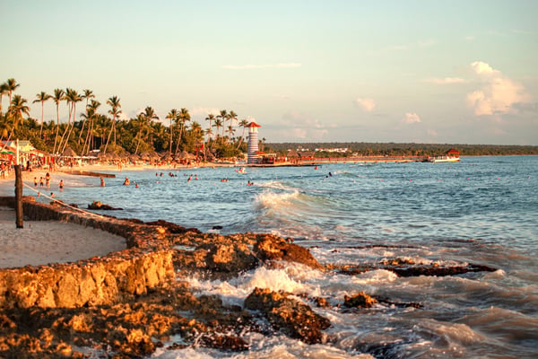 Sunset sea bayahibe Dominican Republic