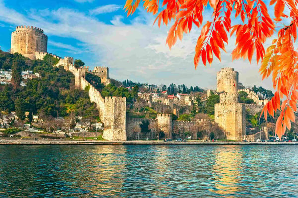 The beautiful View of Rumeli Fortress Istanbul Turkey 
