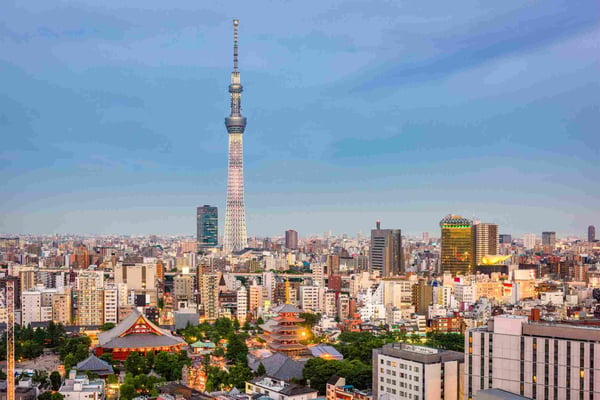 Tokyo Japan Skyline at dusk