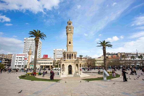 Turkey Izmir Konak Square historical old clock tower