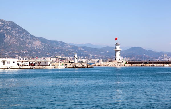 View at the Alanya harbor