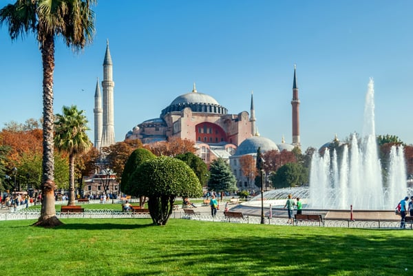 View of beautiful Hagia Sophia Istanbul