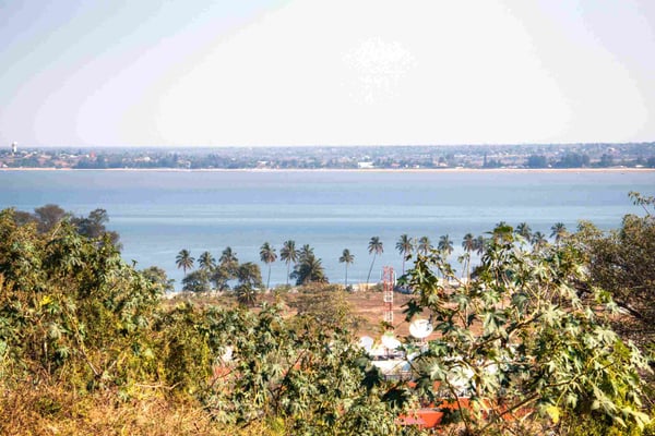 View over the bay of Maputo the capital of Mozambique 