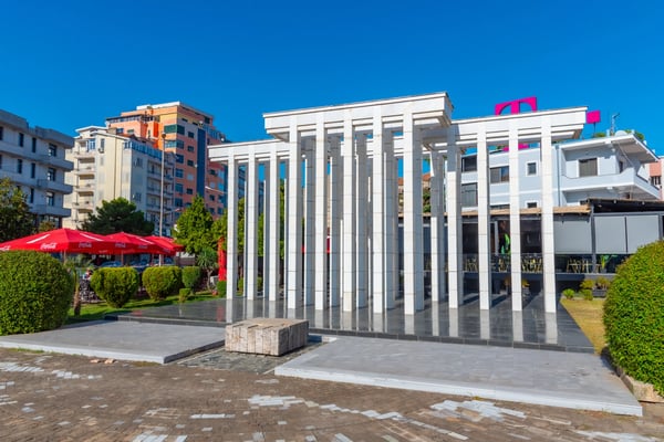 a monument honoring students in shkoder