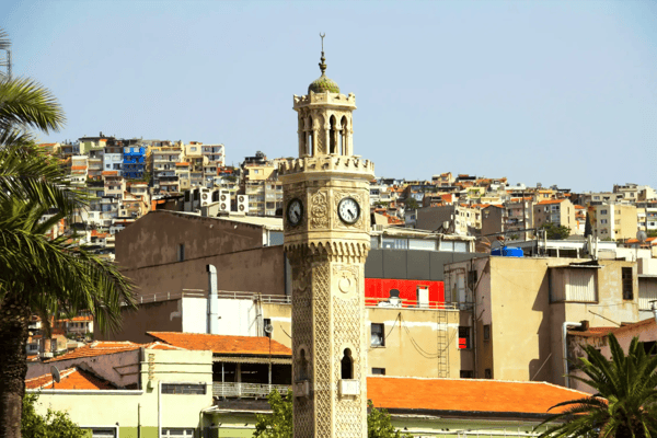 a view from konak square in izmir turkey