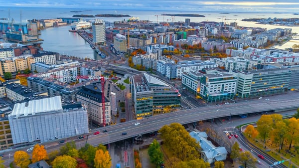 aerial photo of helsinki capital of finland 