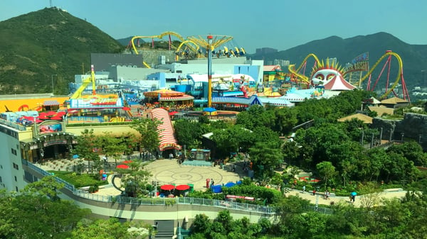 aerial view of ocean park hongkong