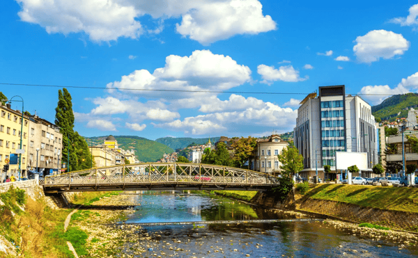 ajfelov bridge in sarajevo bosnia and herzegovina