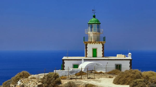 akrotiri lighthouse santorini greece 