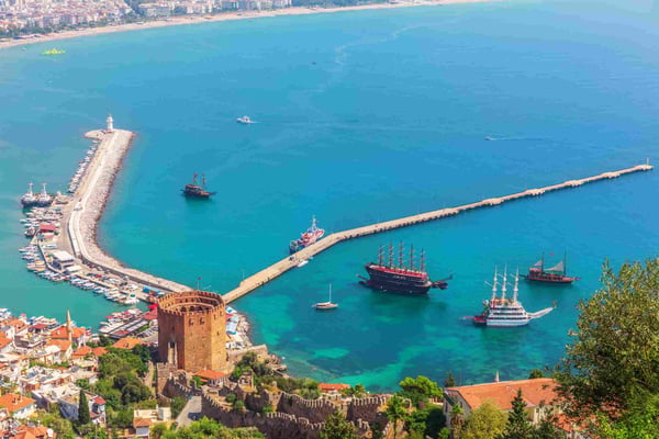 alanya pier and the lighthouse