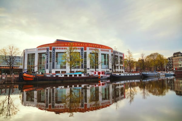 amsterdam nationale opera and ballet building stopera on in amsterdam