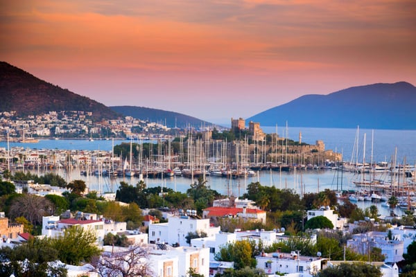 ancient bodrum castle or the castle of st peter turkey