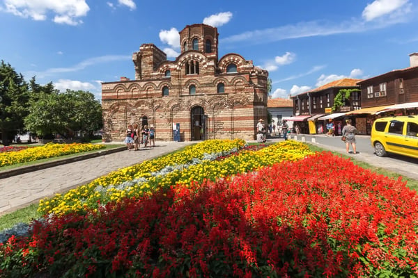 ancient church of christ pantocrator in the town of nessebar burgas region bulgaria