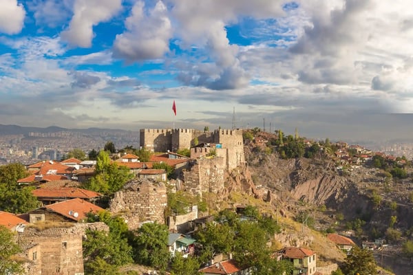ankara castle ankara turkey in a beautiful summer day