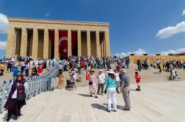 ankara turkey anitkabir ausoleum of ataturk in a cloudy day