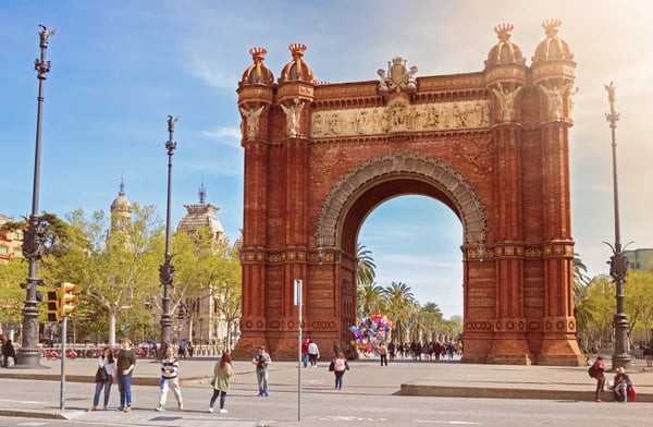 arc de triomf which is a triumphal arch in the city of barcelona