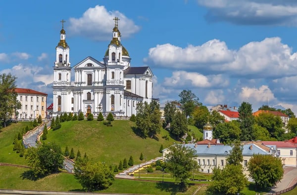 assumption cathedral is orthodox church in vilnius baroque style in vitebsk belarus