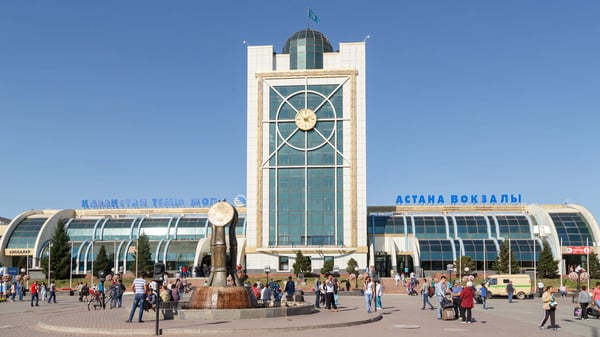 astana kazakhstan the central station of the city of astana