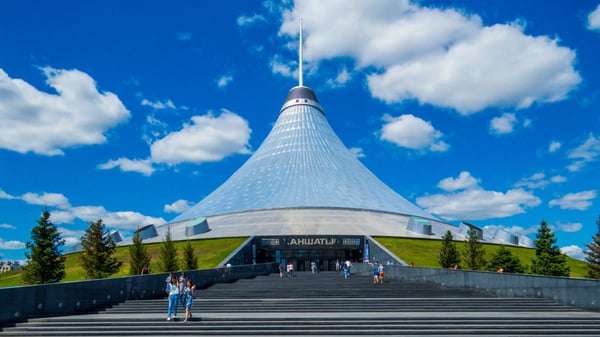 astana nur sultan kazakhstan view of the khan shatyr entertainment center