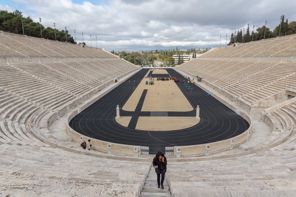 athens greece panathenaic stadium or kallimarmaro in athens attica greece