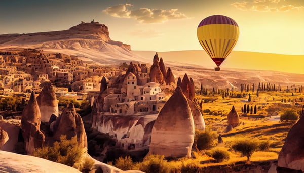 balloons in the desert