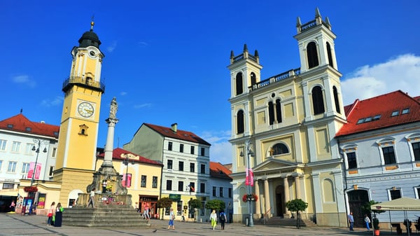 banska bystrica slovakia september view of main square of banska bystrica town slovakia