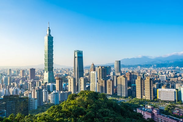 beautiful landscape and cityscape of taipei building taiwan