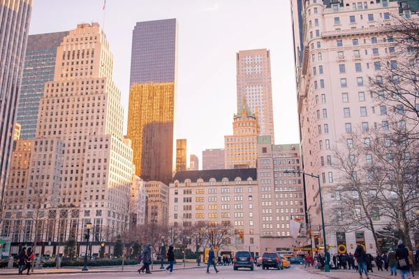 beautiful street of new york city and america