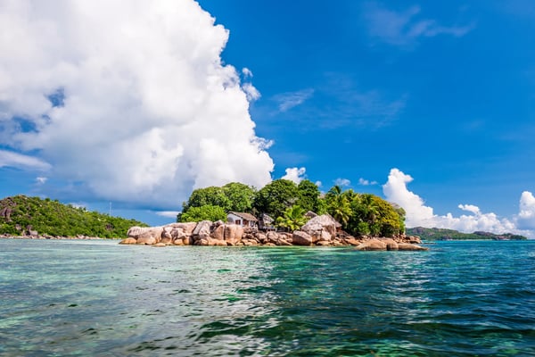beautiful tropical island at seychelles