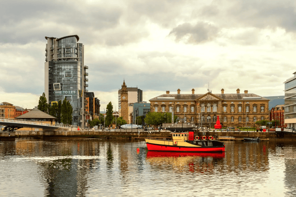 belfast n architecture of belfast harbour a major maritime hub in northern ireland 