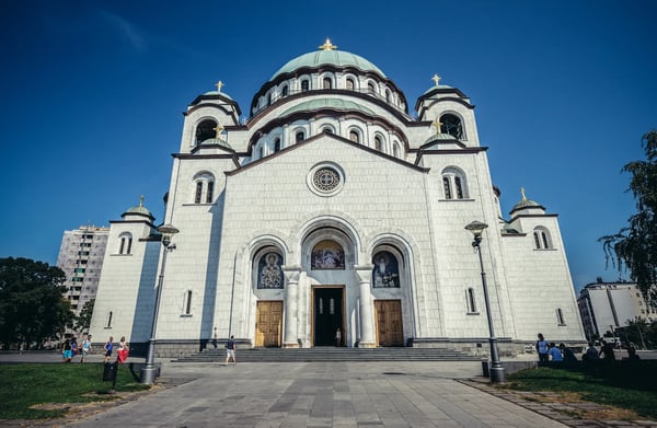 belgrade serbia saint sava church in belgrade city