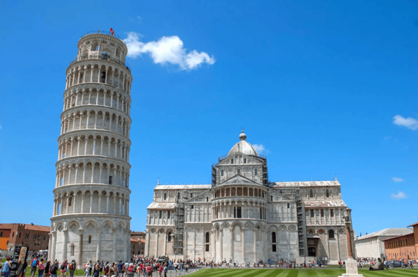 bell tower of the cathedral of santa maria assunta italy