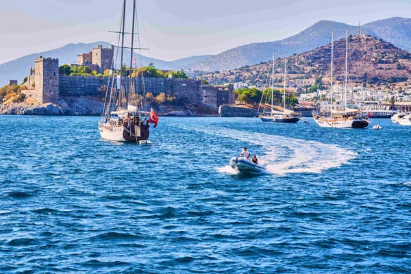 bodrum yacht on the sea