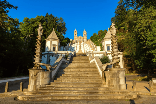 bom jesus do monte monastery in braga in a beautiful summer day portugal 
