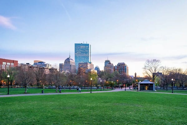 boston common public park in downtown boston 