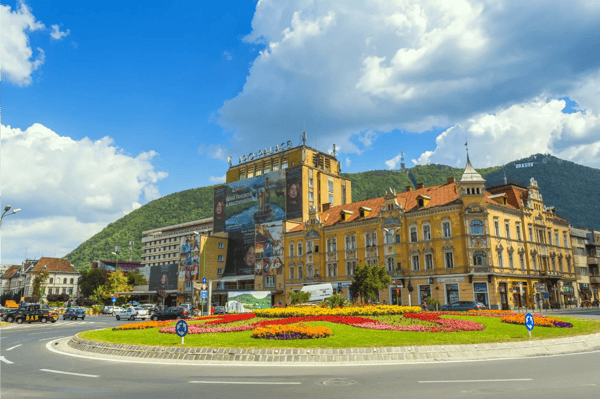 brasov romania brasov city view with tampa mountain on in brasov romania brasov