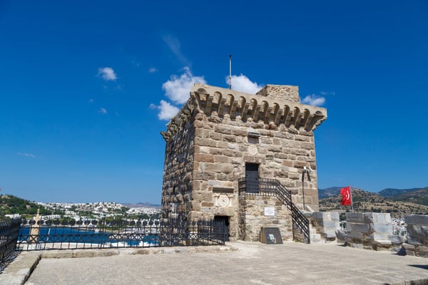 brillant landscape view from historical old bodrum castle