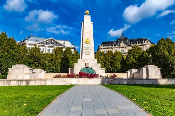 budapest hungary the monument to the soviet liberation of hungary in world war ii